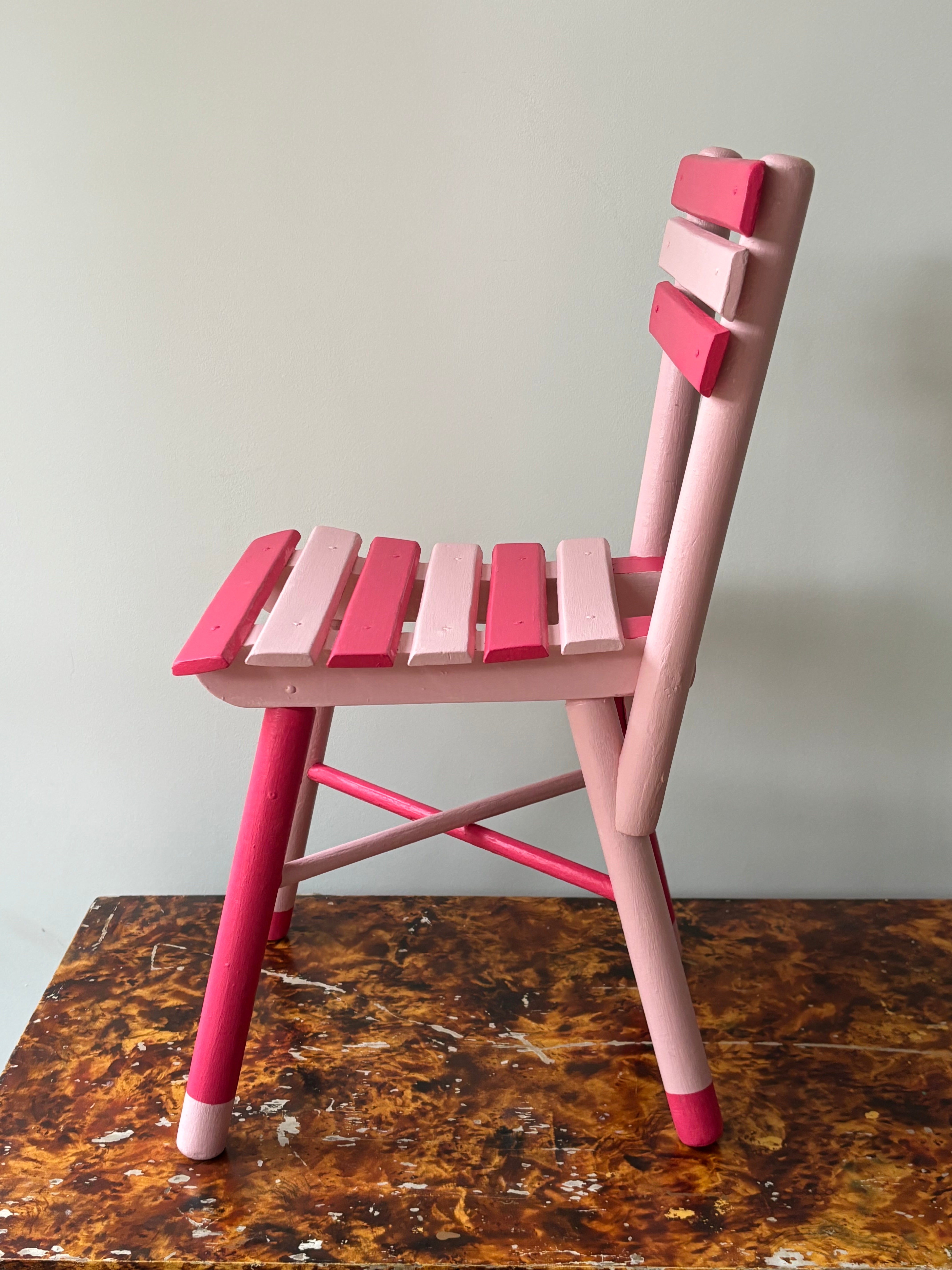 Pink and pink chair
