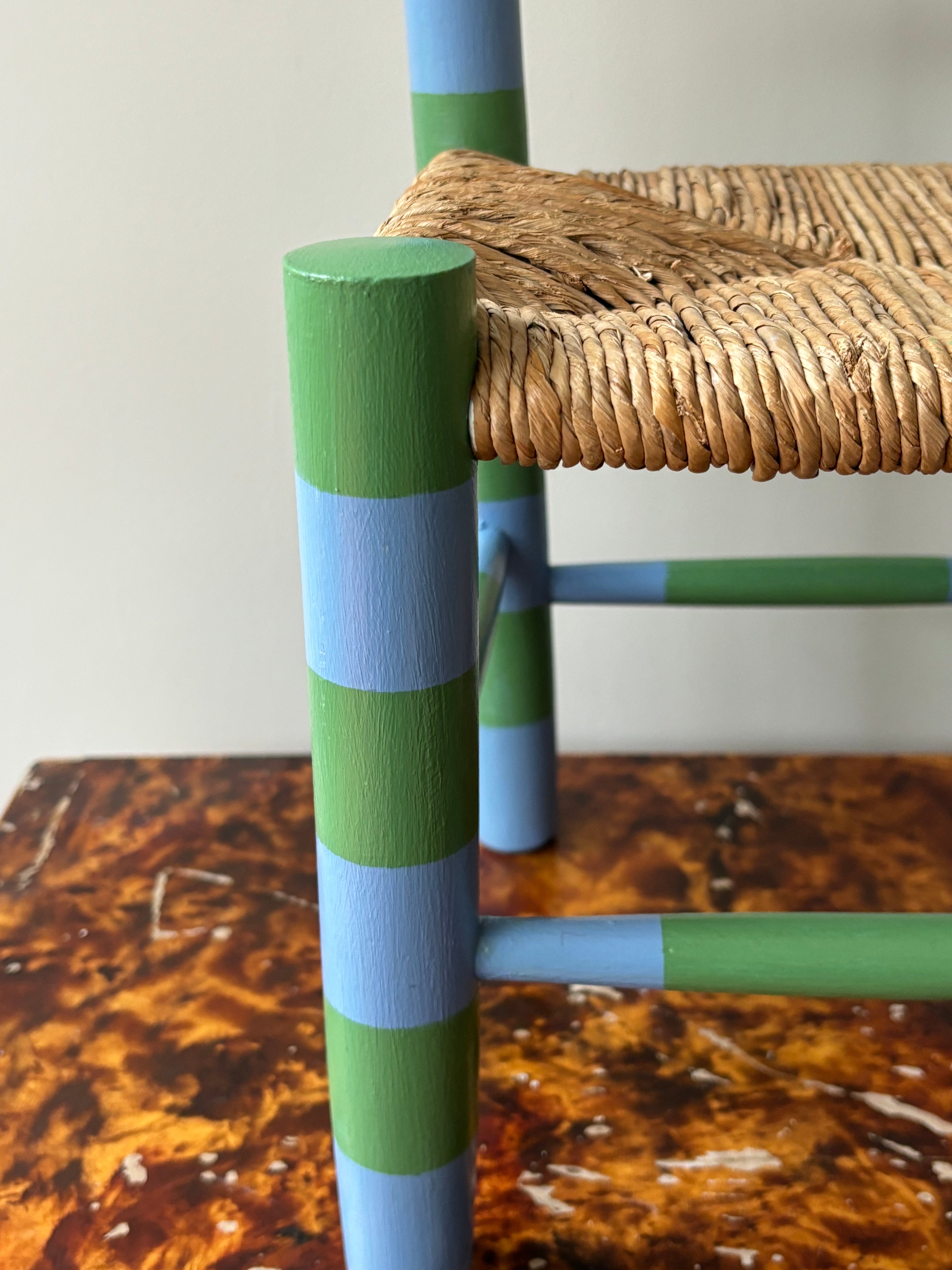 Green and blue chair