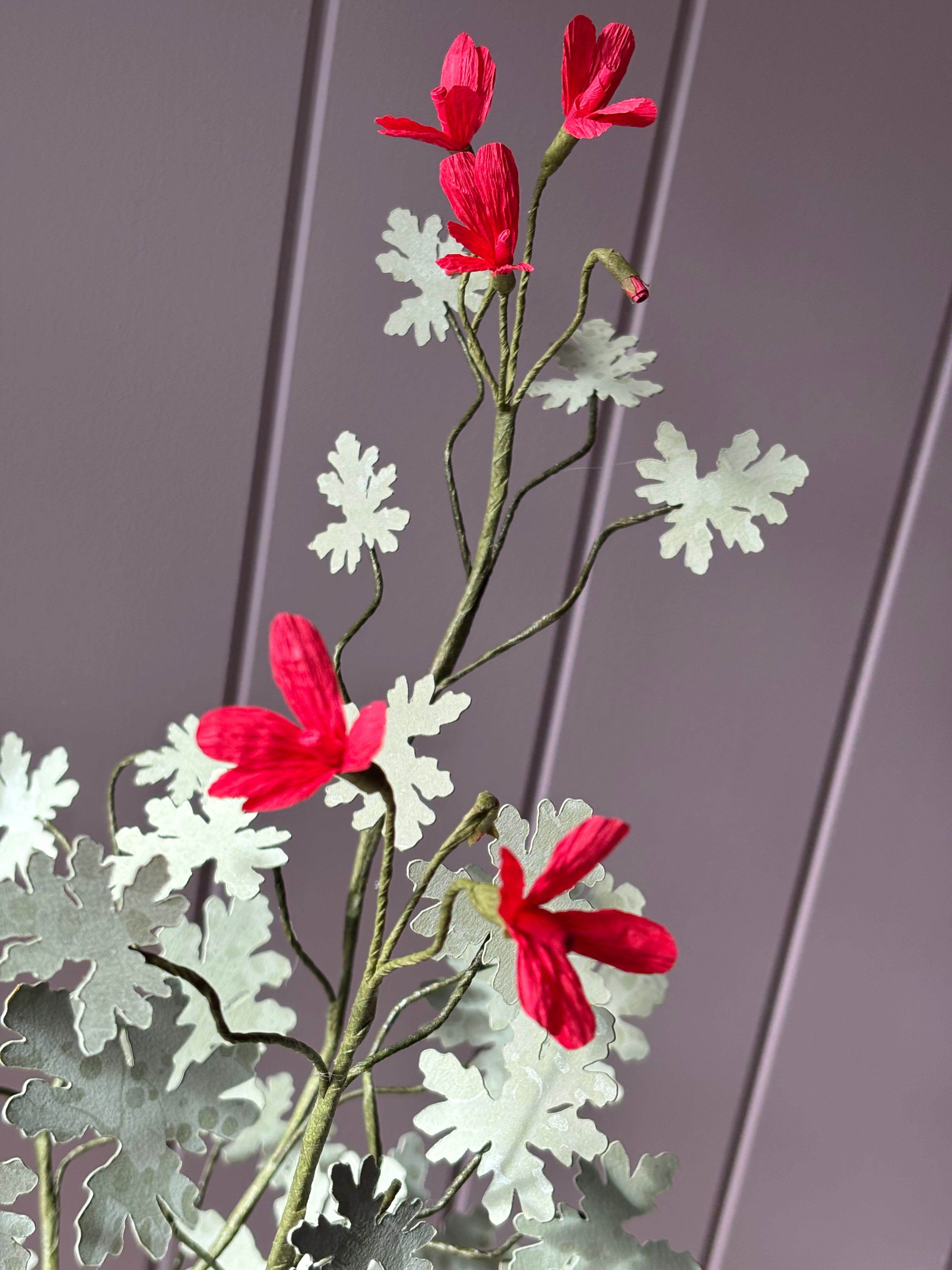 Paper pelargonium inspired by Radens variety