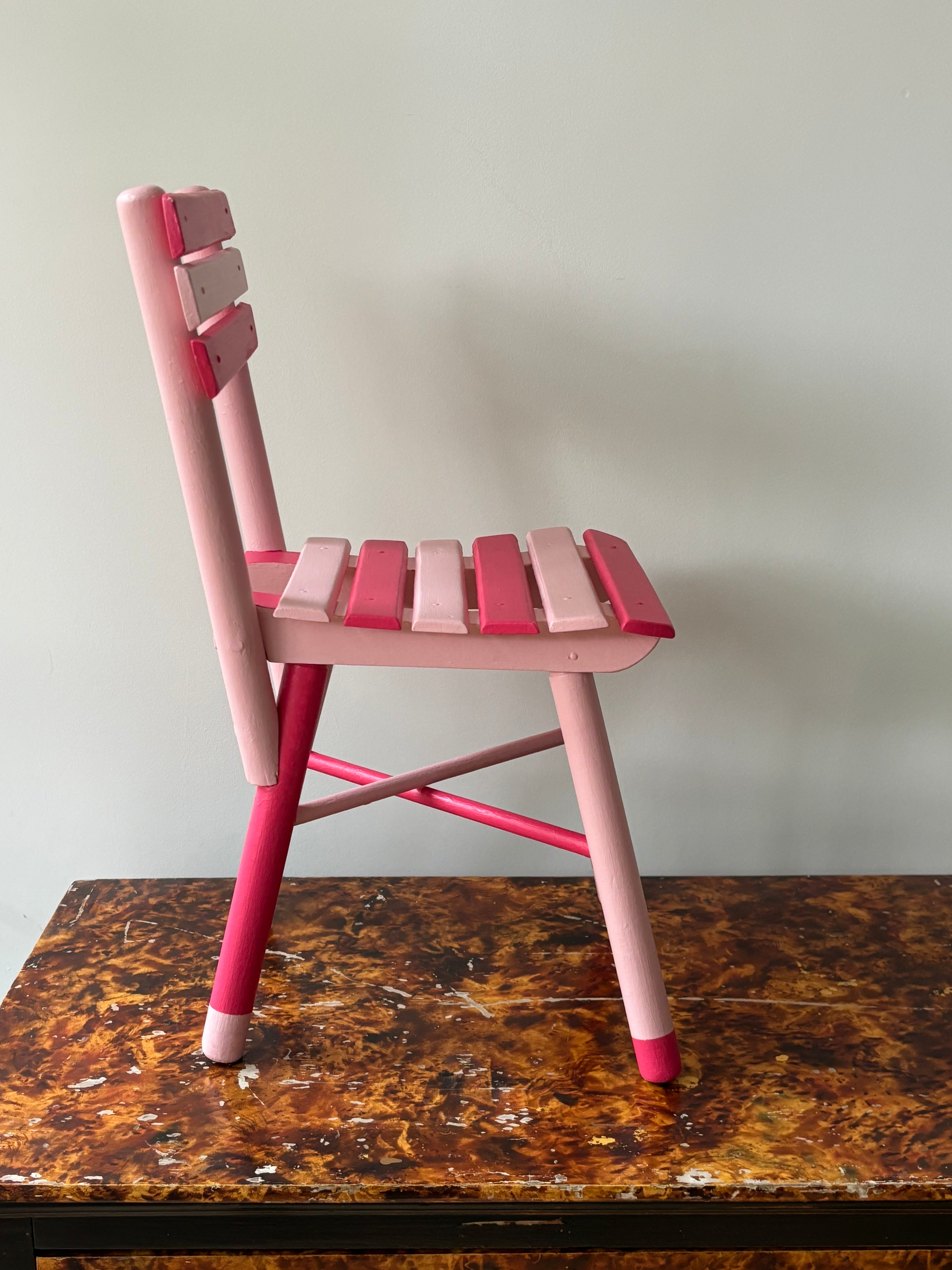 Pink and pink chair