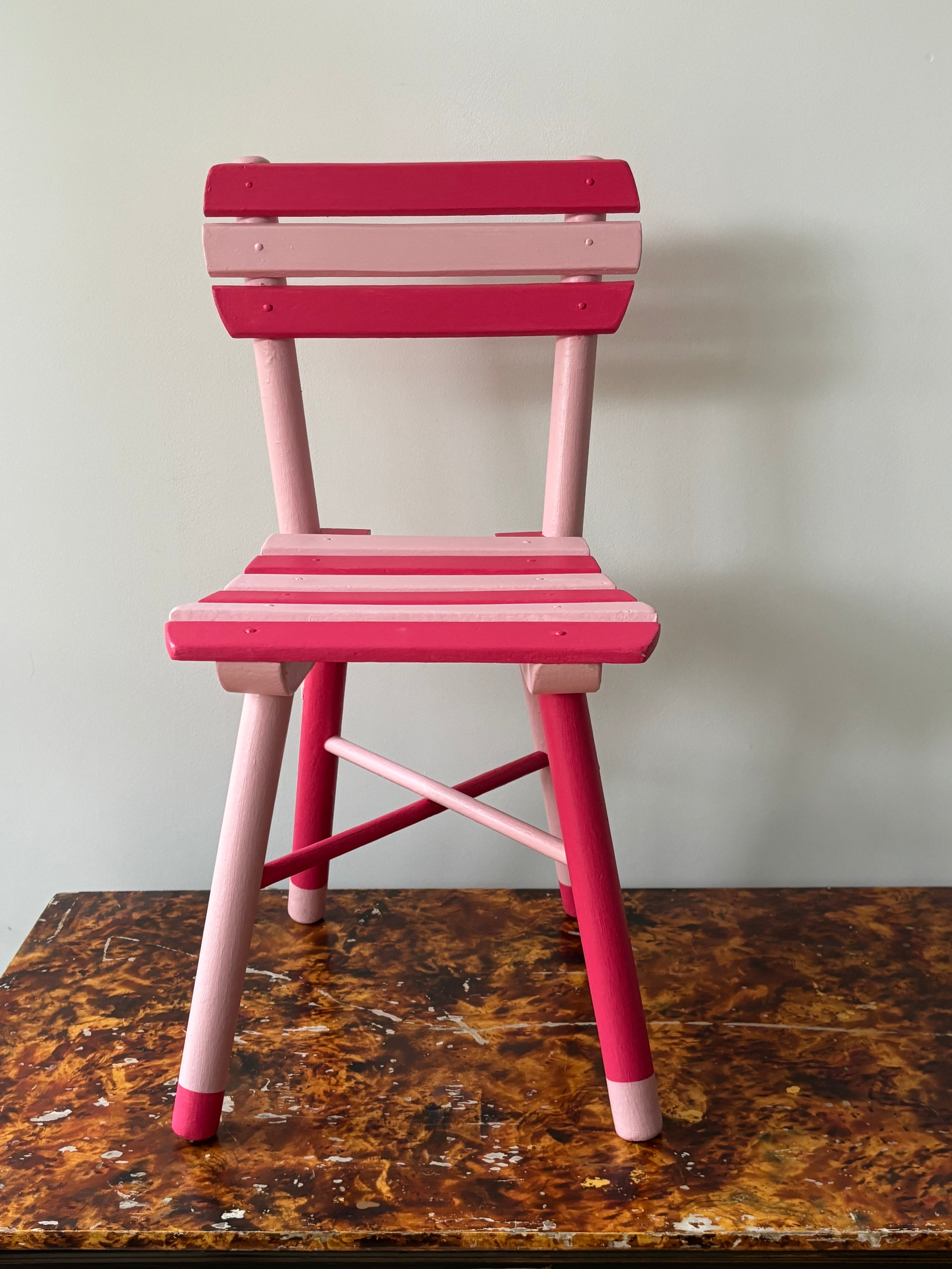 Pink and pink chair
