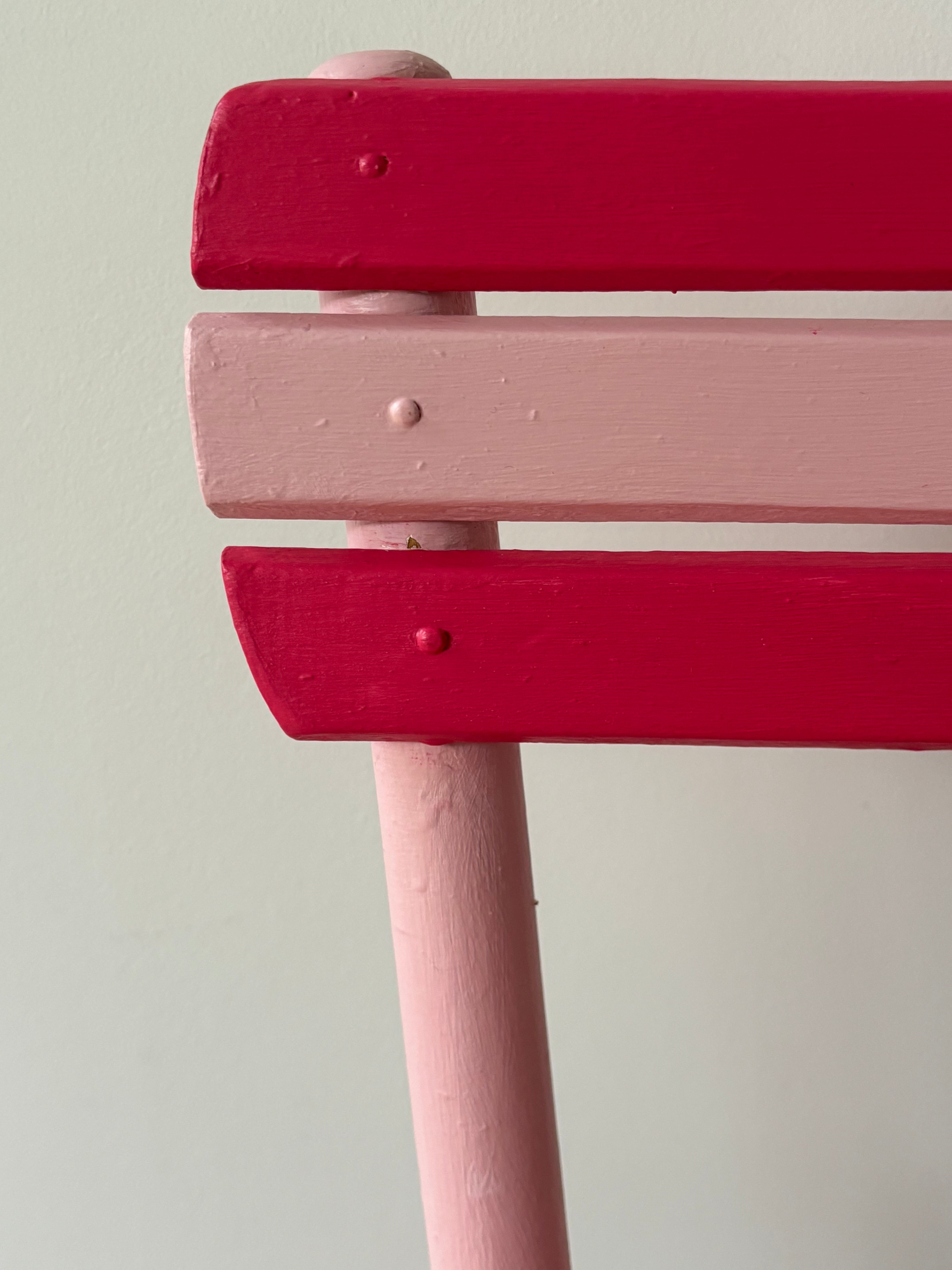 Pink and pink chair