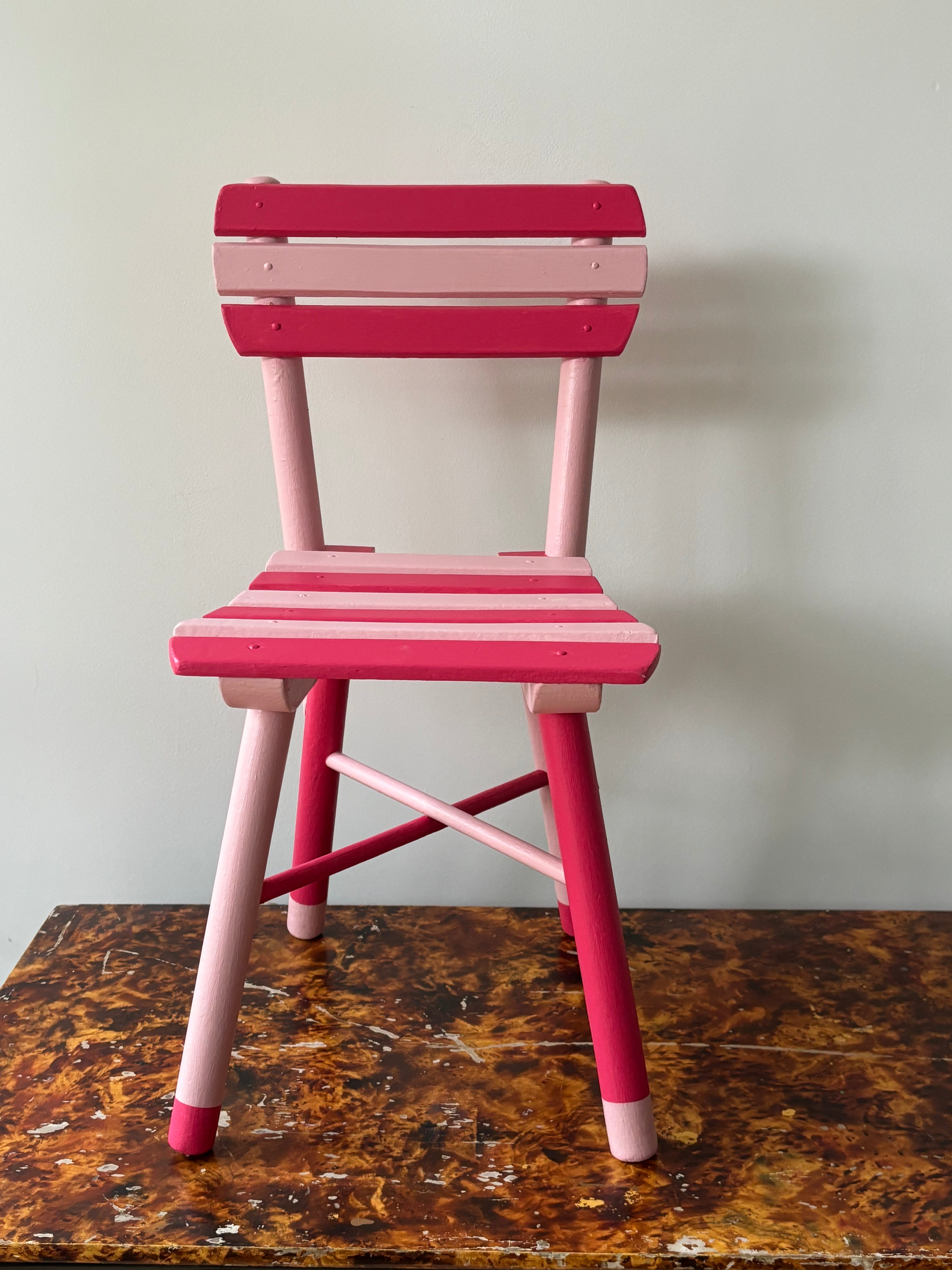 Pink and pink chair