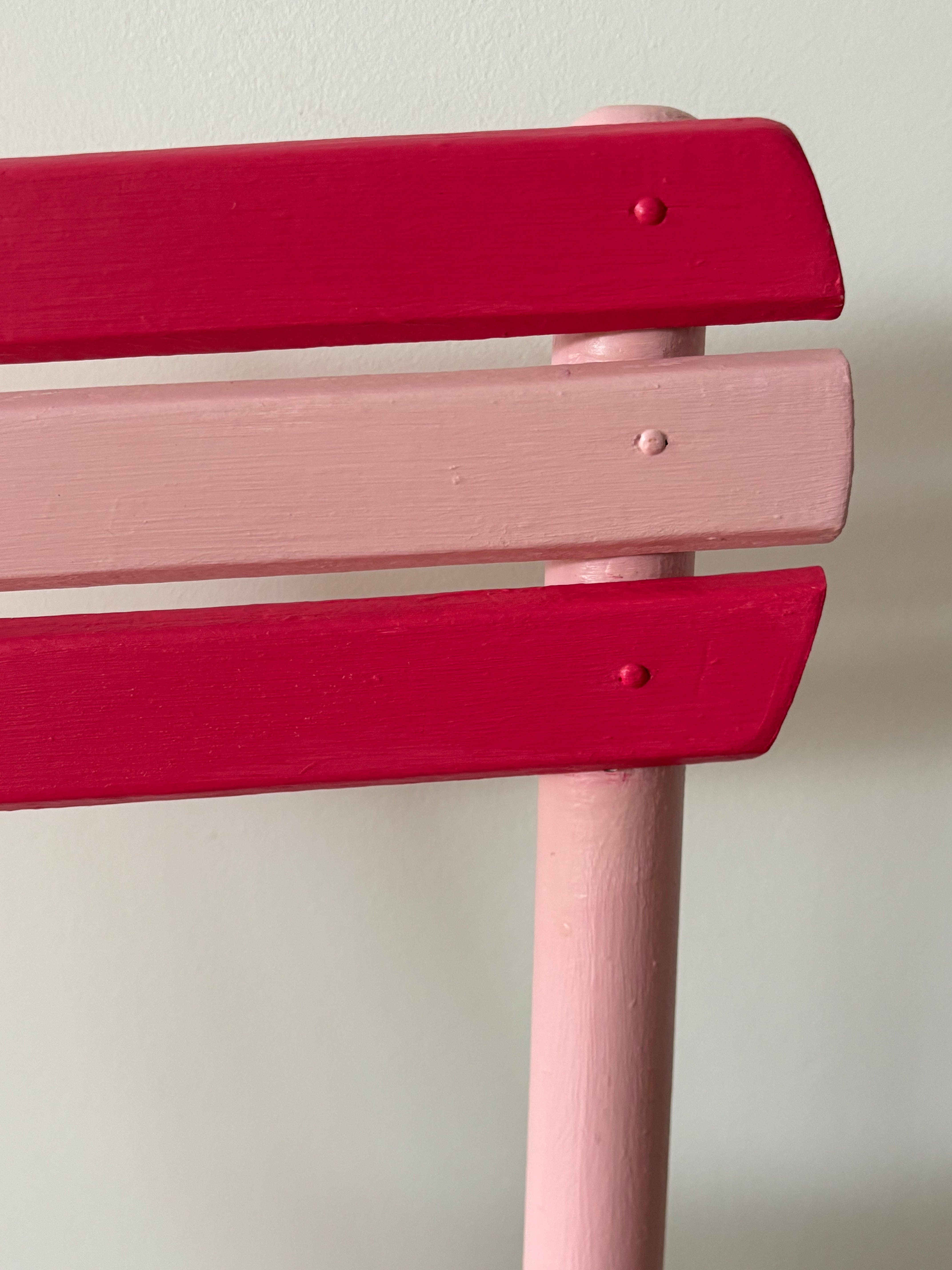 Pink and pink chair