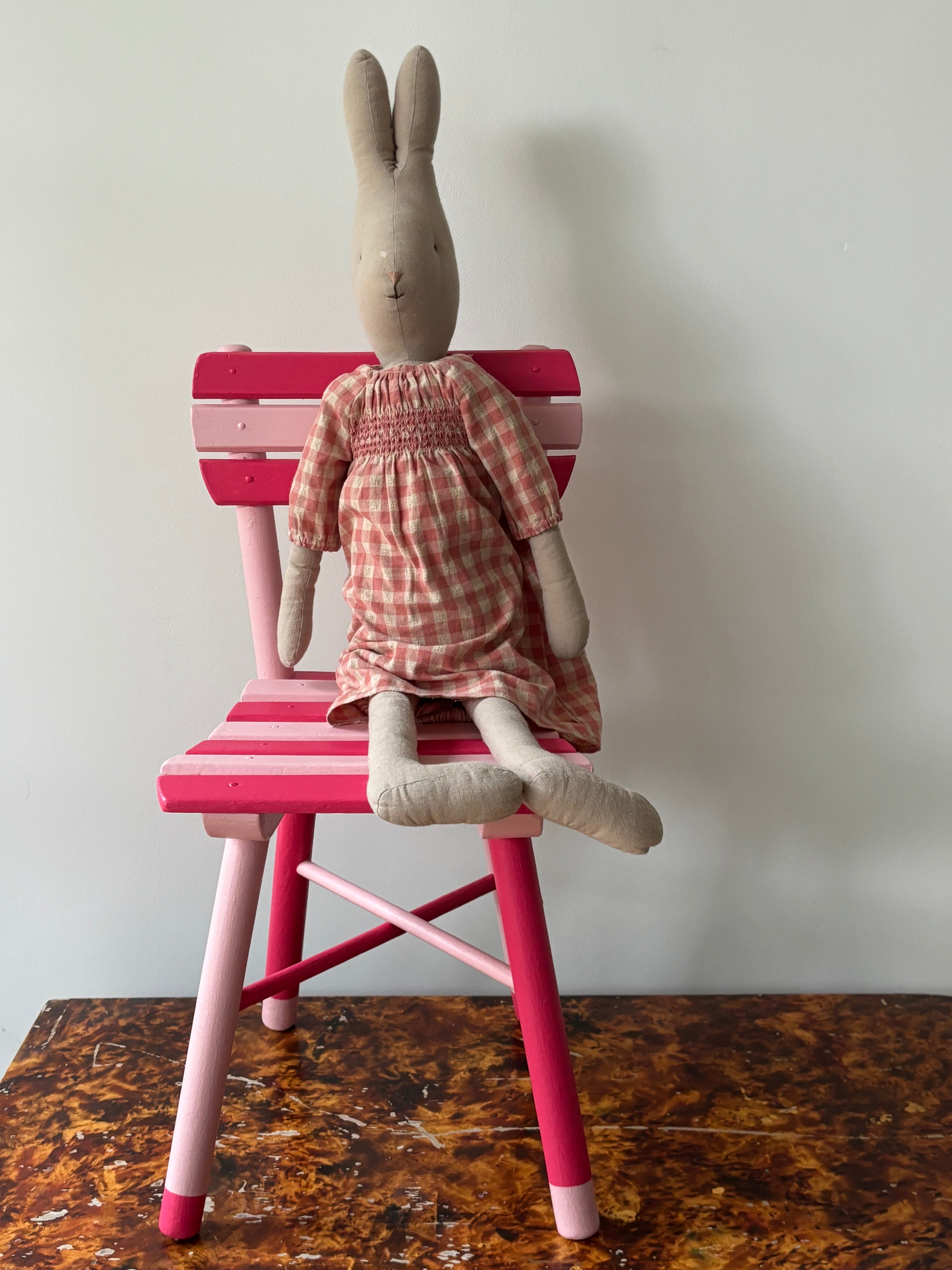 Pink and pink chair