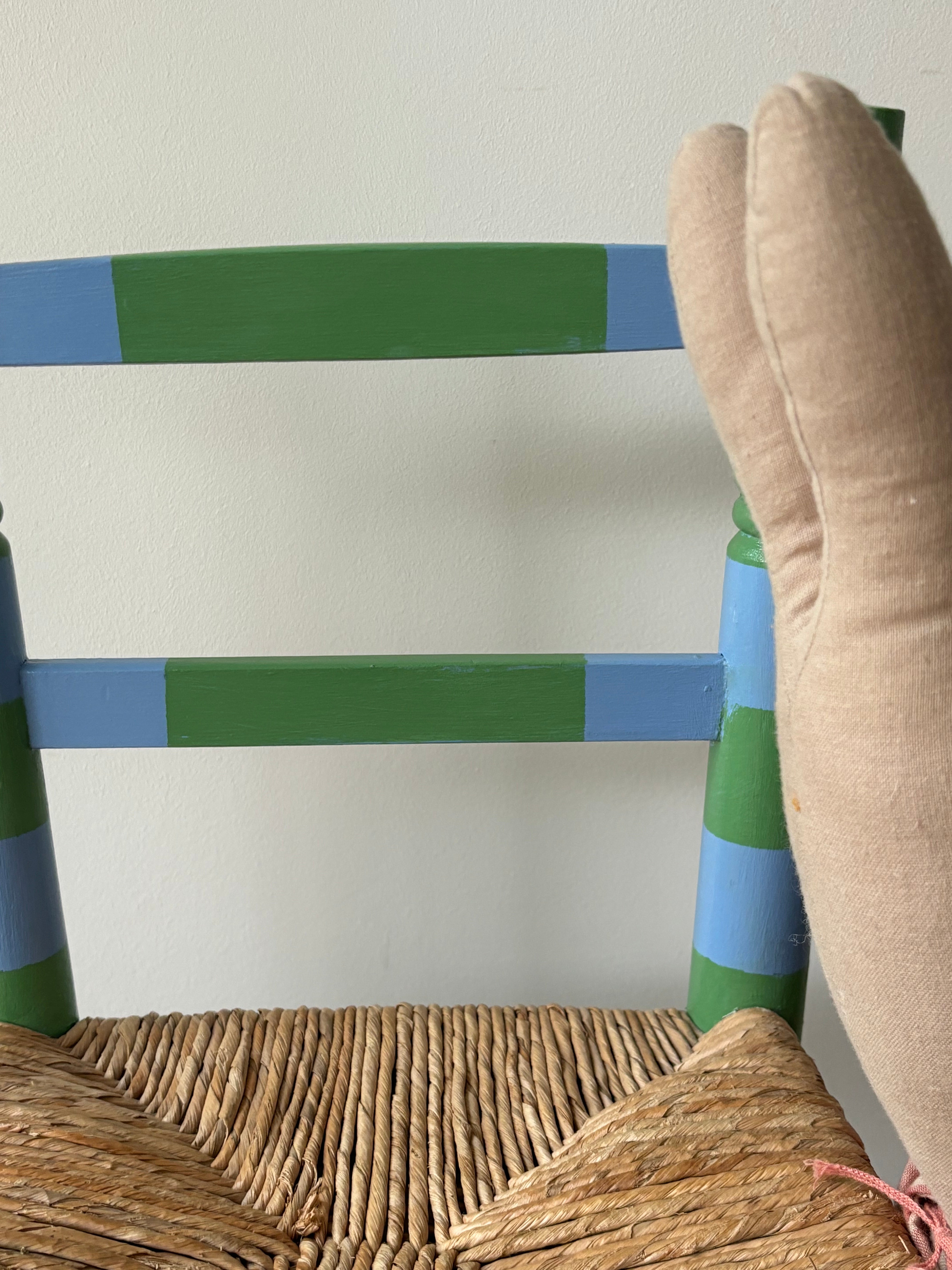 Green and blue chair