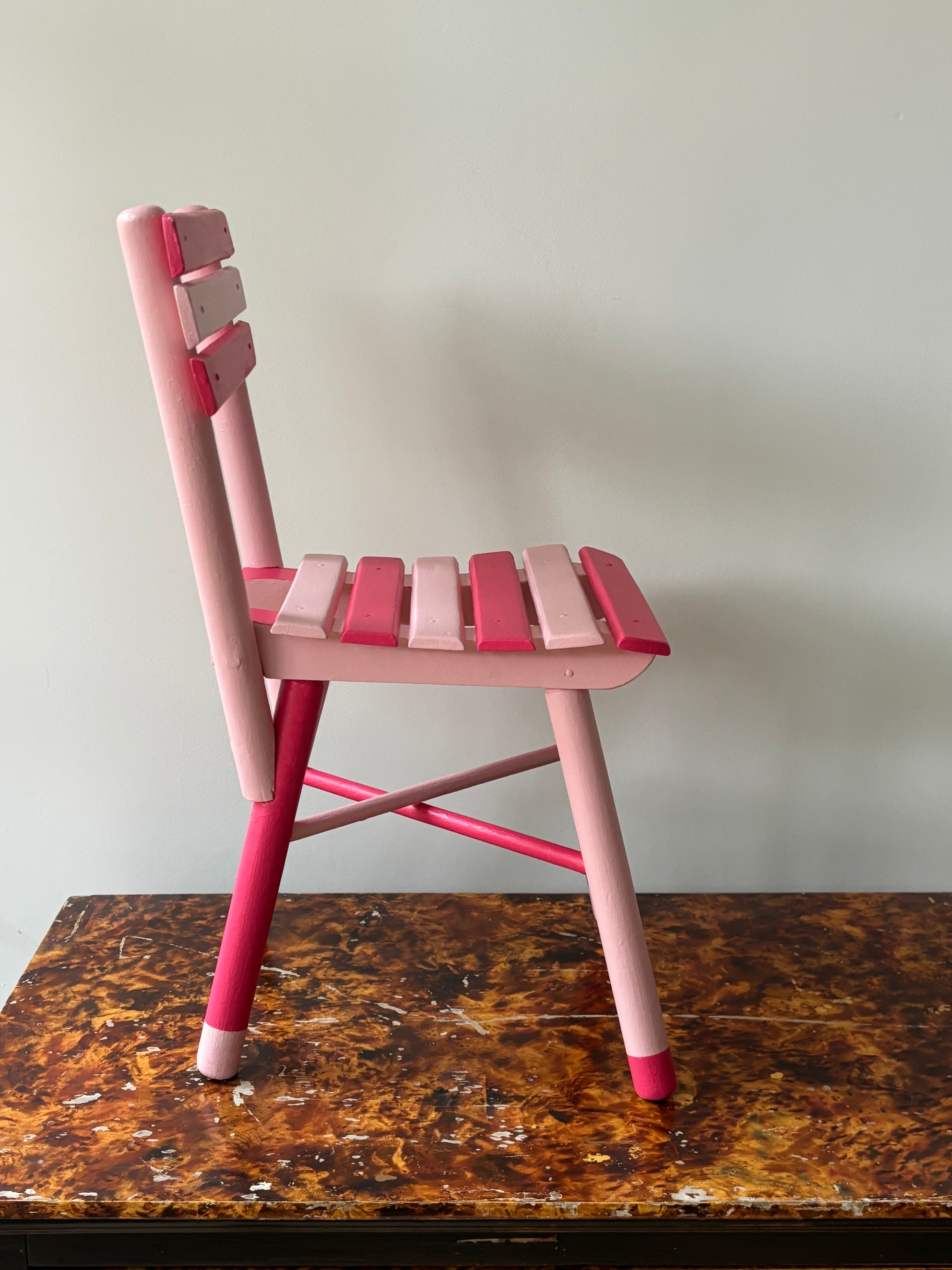 Pink and pink chair
