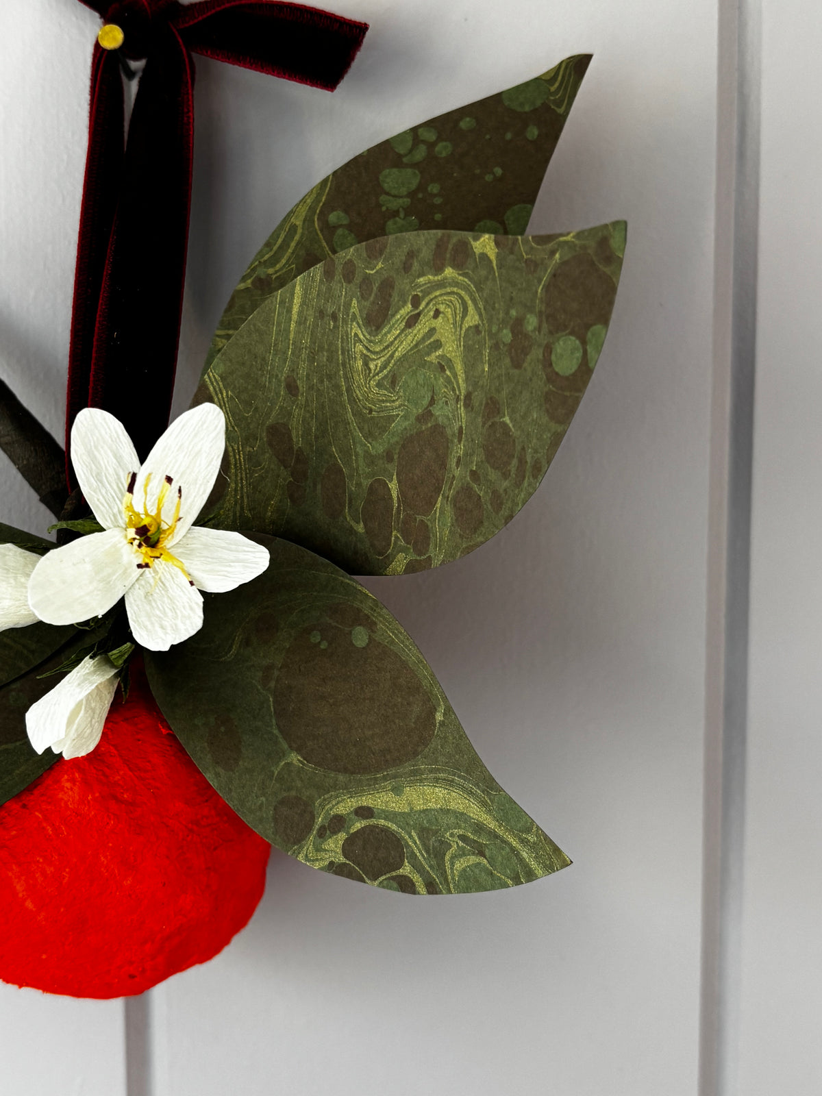Orange and blossom wall hanging