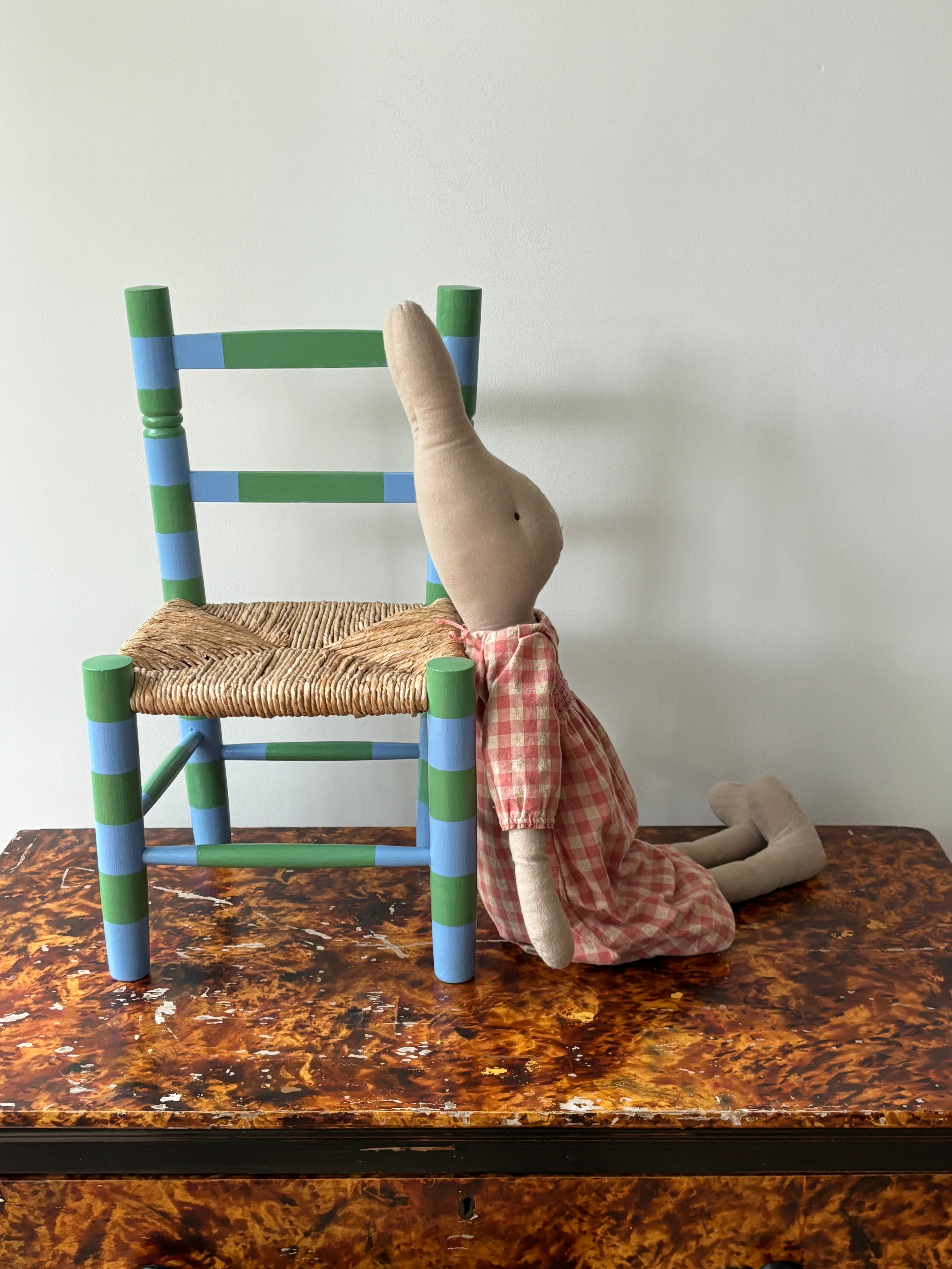 Green and blue chair