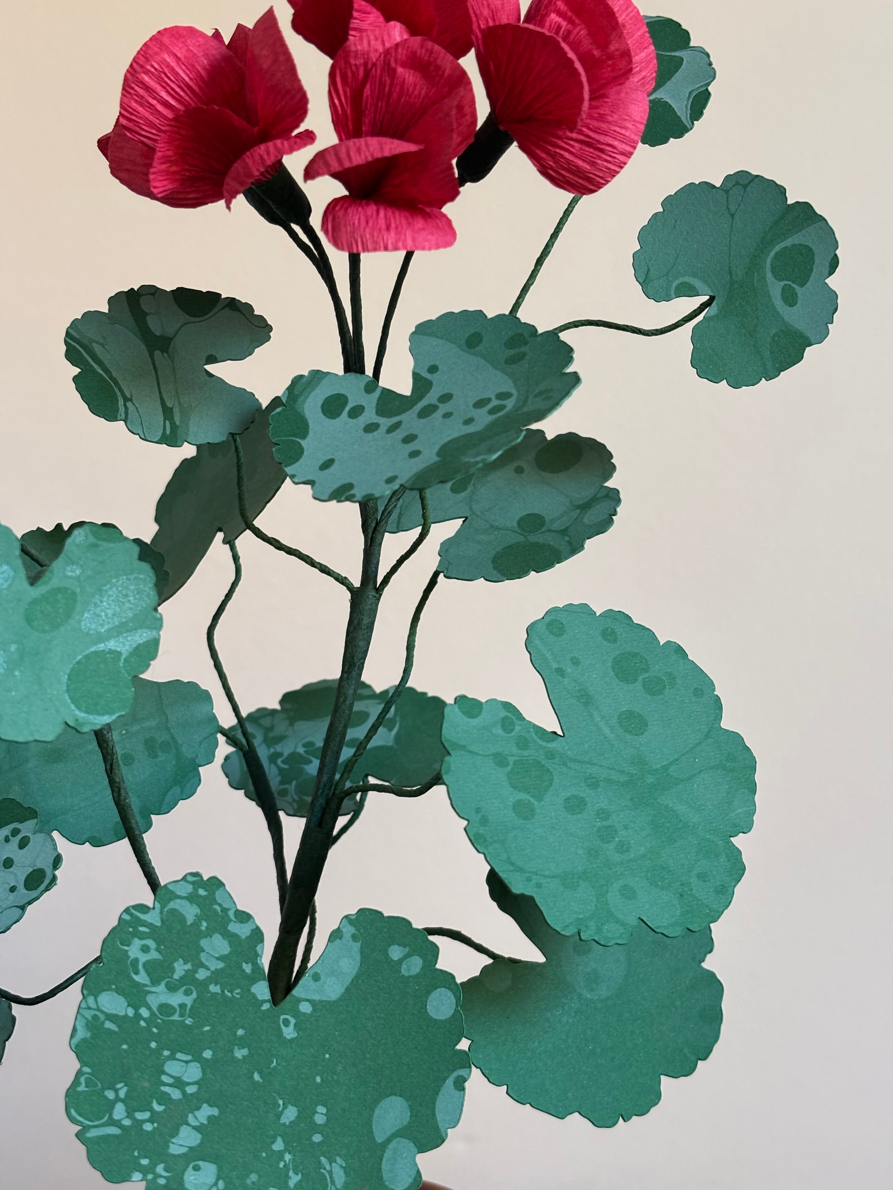 Paper Geranium pair