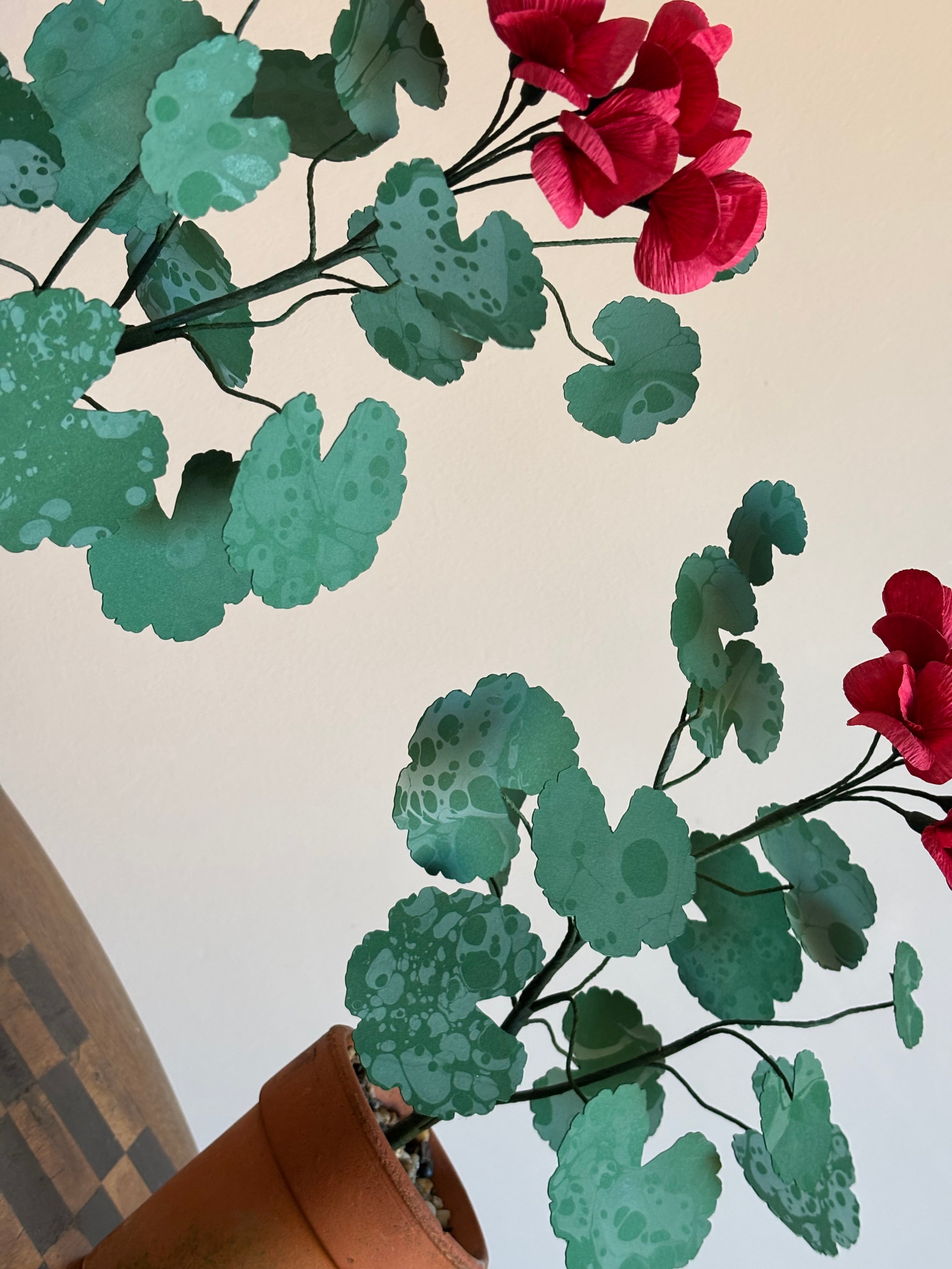 Paper Geranium pair