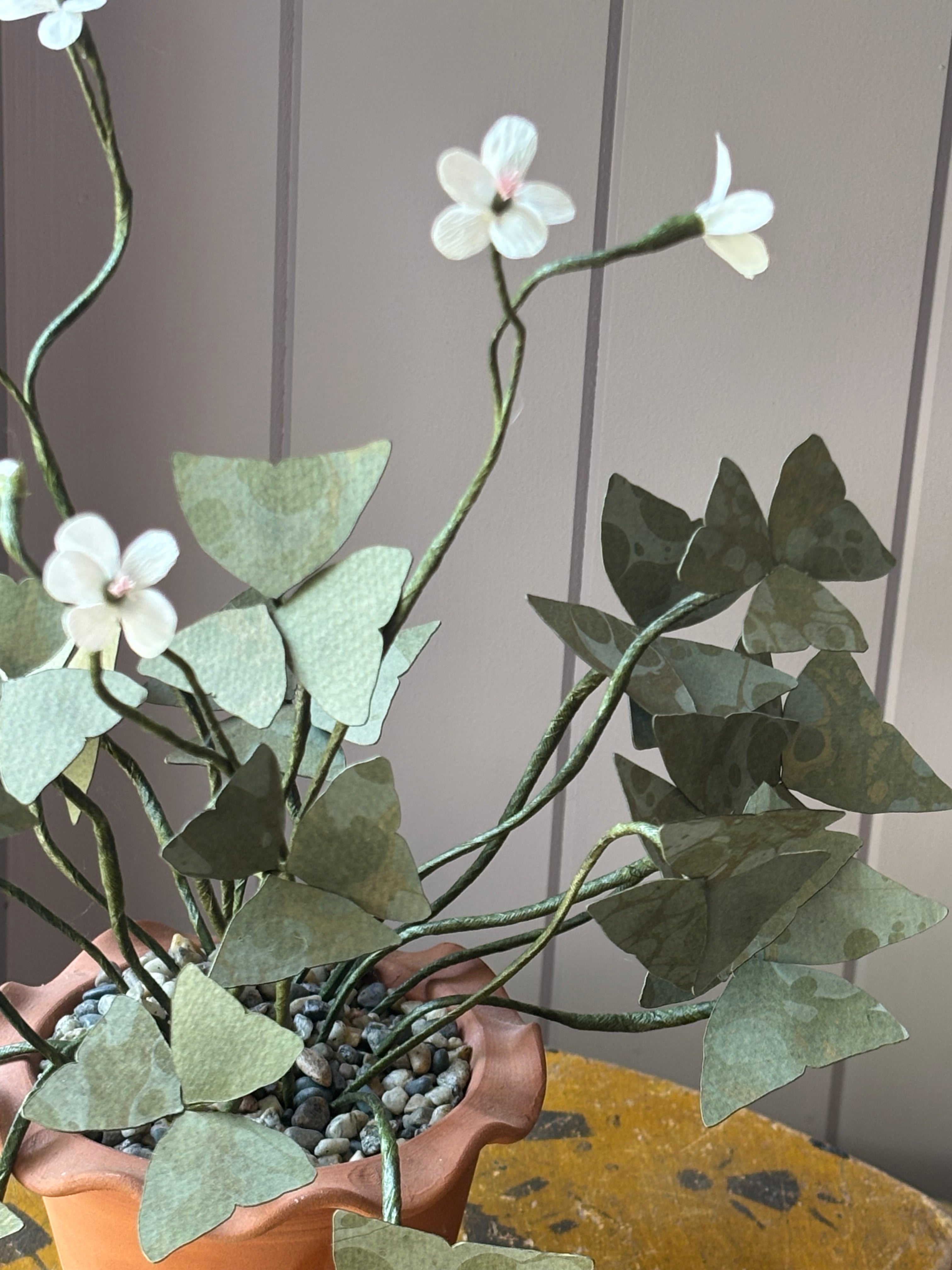 Paper Shamrock in STRAW pot